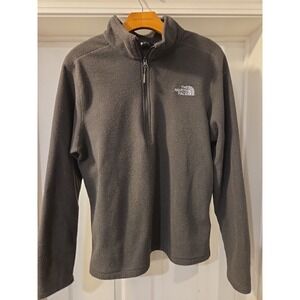 The North Face 1/4 Zip Fleece Pullover Men's Size Medium  Charcoal Gray Jacket